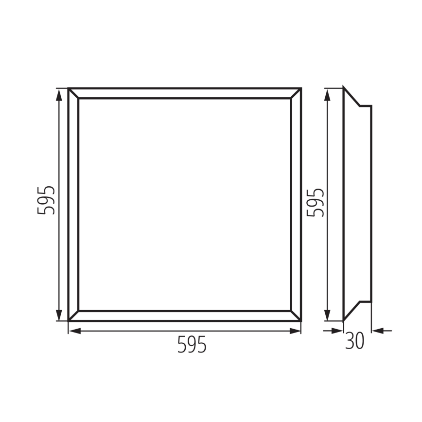 LED-Plafondpaneel BAREV ECO LED/36W/230V 4000K 60x60 cm
