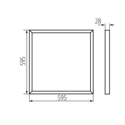 Panneau en saillie LED BAREV LED/40W/230V 4000K 60x60 cm