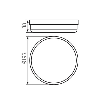 Plafonnier salle de bain TOLU LED/18W/230V 4000K IP54 blanc