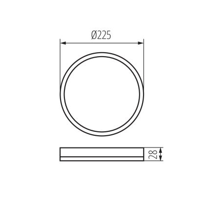 LED Badkamer plafondlamp AZPO LED/11,8W/230V diameter 22,5 cm IP54 wit