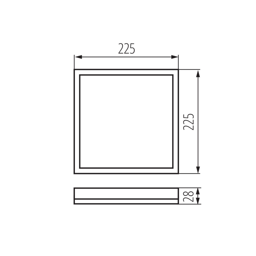 LED Badkamer plafondlamp AZPO LED/12,3W/230V IP54 zwart