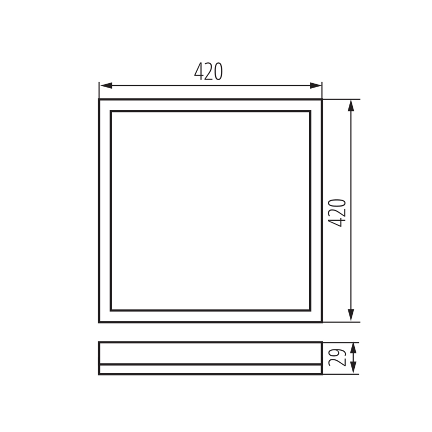 LED Badkamer plafondlamp AZPO LED/22W/230V 42x42 cm IP54 wit