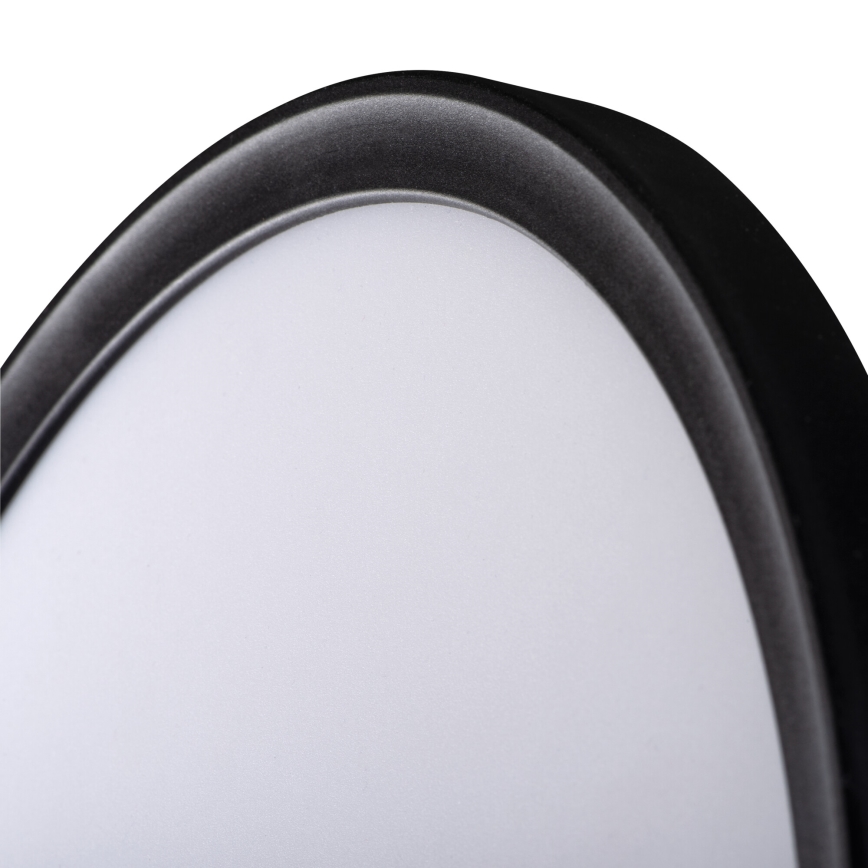 Plafonnier LED AZPO LED/11,8W/230V 3000/4000/6000K Ø 22,5 cm IP54 noir