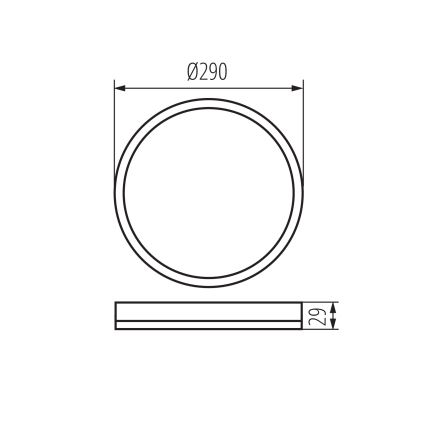 Plafonnier LED AZPO LED/18,5W/230V 3000/4000/6000K Ø 29 cm IP54 blanc