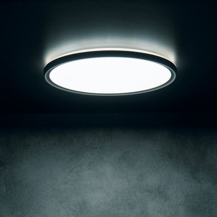 Plafonnier LED AZPO/22W/230V Ø 42 cm 3000/4000/6000K IP54 noir
