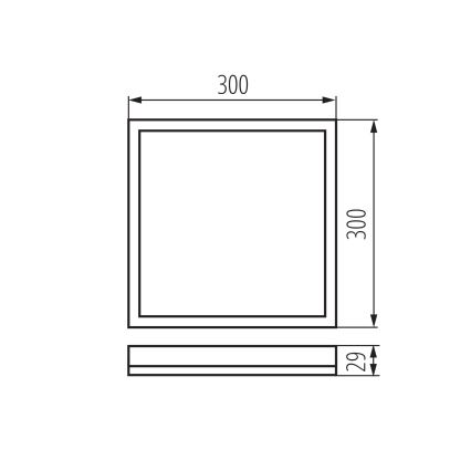 LED plafondlamp AZPO LED/17,5W/230V 3000/4000/6000K 30x30 cm IP54 wit