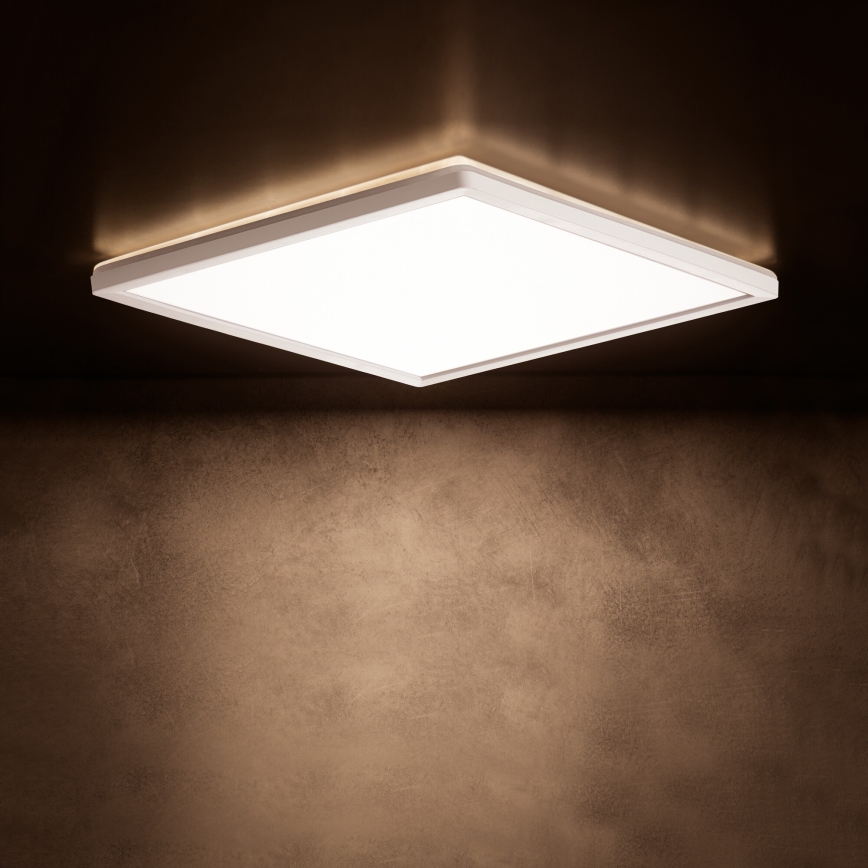 Plafonnier LED AZPO 17,5 W, 230 V, 3000/4000/6000 K, 30 x 30 cm, IP54, blanc