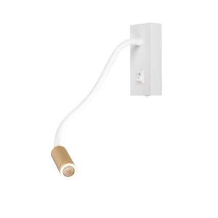 Flexibele LED-lamp TONIL LED/3,3W/230V wit/goud
