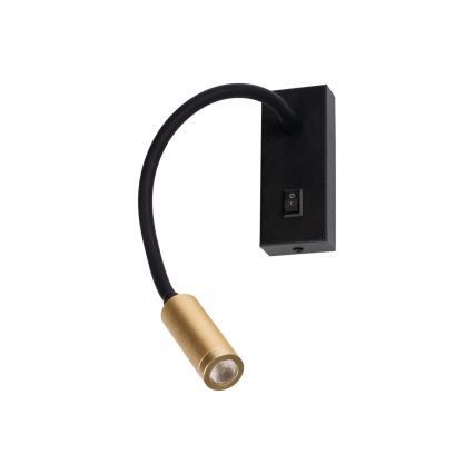 Flexibele LED-lamp TONIL LED/3,3W/230V zwart/goud