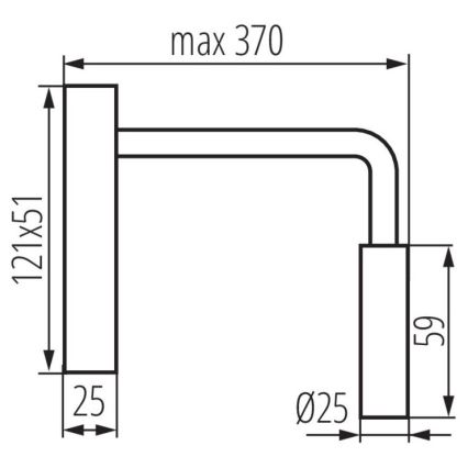 LED Wandlamp TONIL LED/2,7W/230V zwart