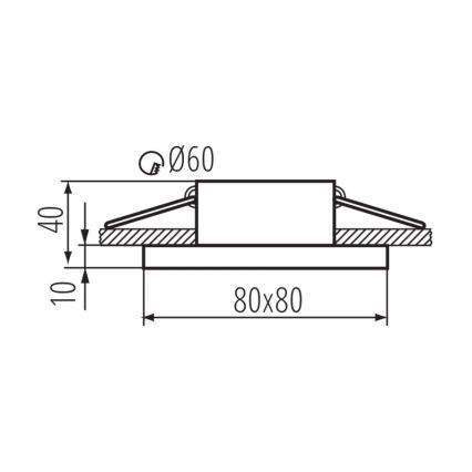 Inbouw Badkamer Lamp FLINI 10W IP44 zwart