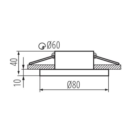 Kanlux 33122 - Luminaire encastré de salle de bain FLINI 10W IP44 noir