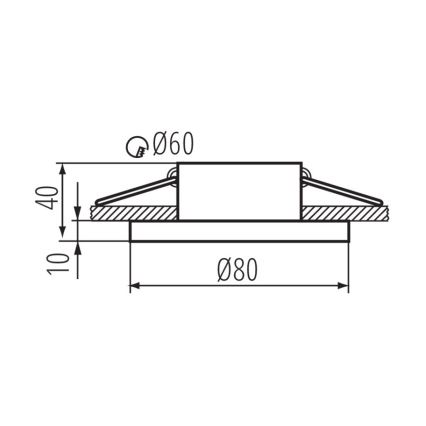 Luminaire encastré de salle de bain FLINI 10W IP44 blanc