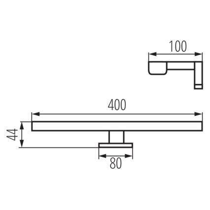 Éclairage de miroir de salle de bain ASTIM LED/8W/230V IP44 mat chrome