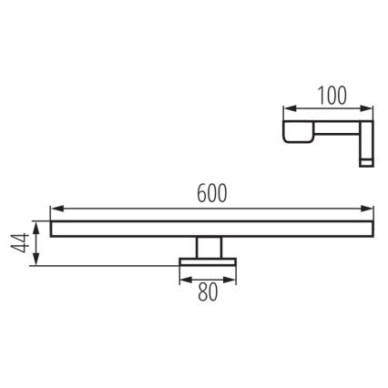 Éclairage miroir de salle de bain ASTIM LED/12W/230V IP44 chrome