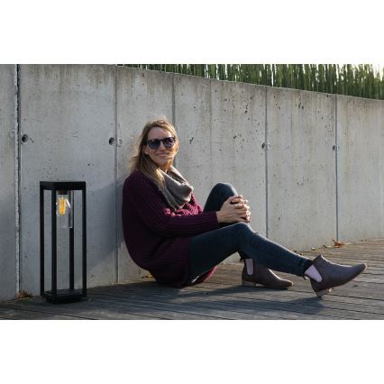 Lampadaire extérieur VIMO 1xE27/15W/230V 50 cm IP44 noir