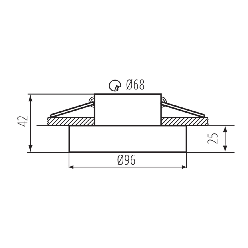 Inbouw Lamp ELICEO GU10/10W wit/goud