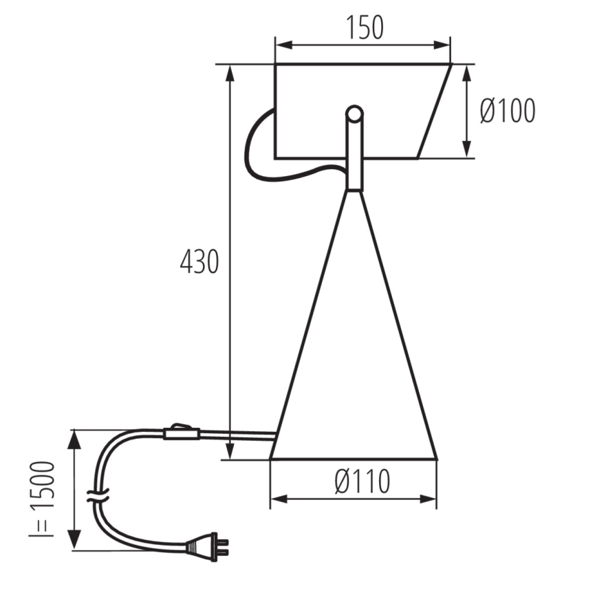 Lampe de table LARATA 1xE27/5W/230V blanche