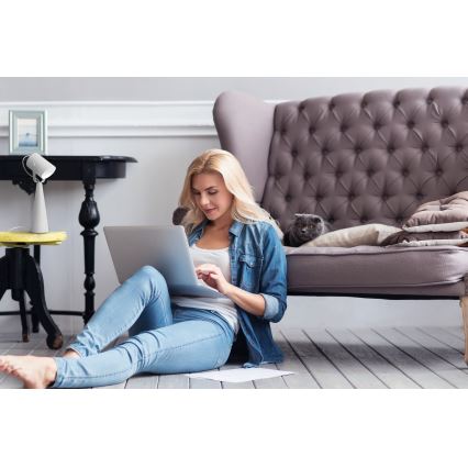 Tafellamp LARATA 1xE27/5W/230V wit