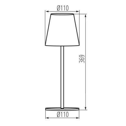 Lampe de table à intensité variable rechargeable INITA LED/1,2W/1800 mAh IP54 vert