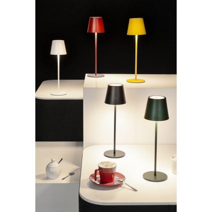 Lampe de table à intensité variable rechargeable INITA LED/1,2W/1800 mAh IP54 rouge