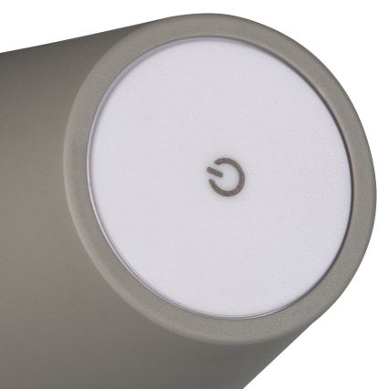 Lampe de table à intensité variable rechargeable INITA LED/1,2W/1800 mAh IP54 gris