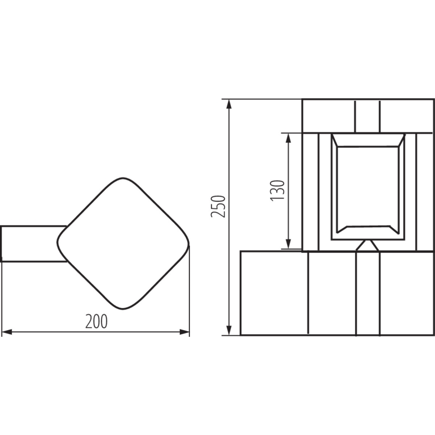 Applique murale extérieure PEVO 1xGX53/11W/230V IP44 anthracite