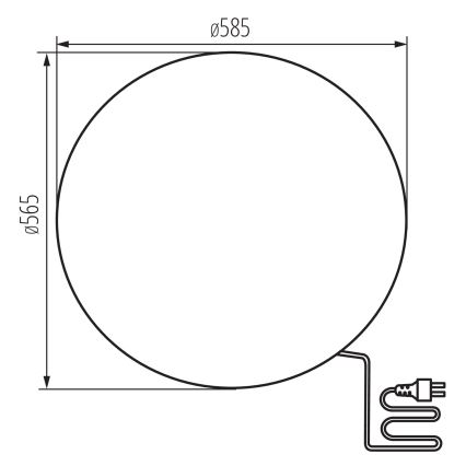 Lampe extérieure STONO 1xE27/25W/230V d. 58,5 cm IP65