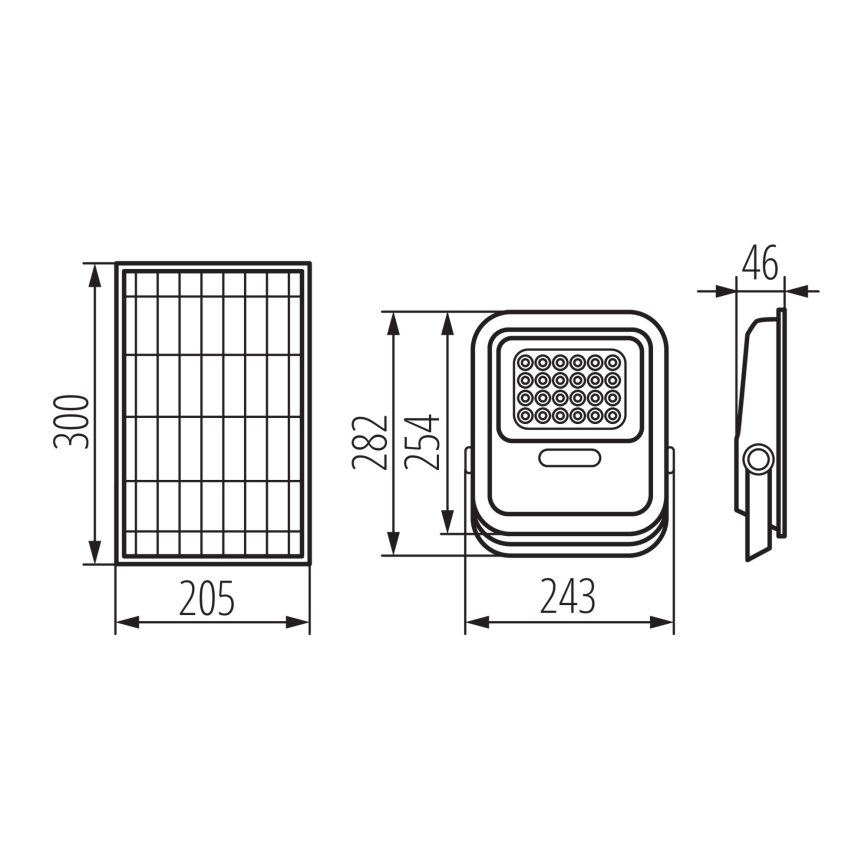 LED dimbare schijnwerper met een zonnepaneel en dusk sensor LED/10W/10000 mAh 3,2V IP65 + afstandsbediening