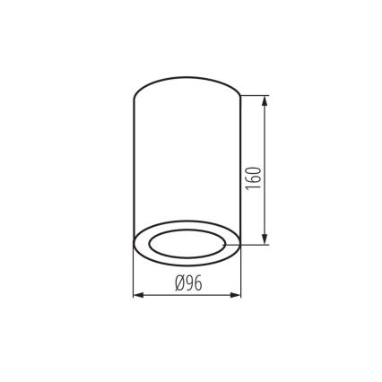 Badkamer spot AQILO 1xE27/20W/230V IP65 zwart