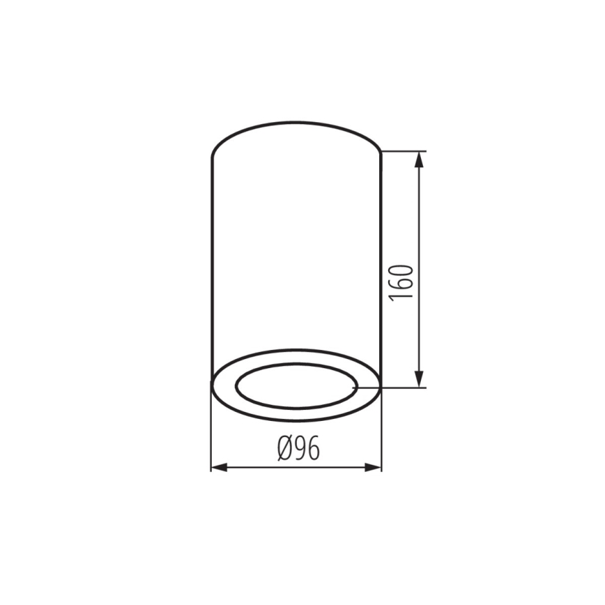 Badkamer spot AQILO 1xE27/20W/230V IP65 zwart