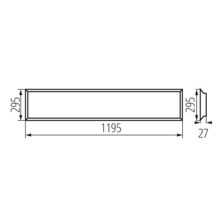 Panneau encastrable BLINGO LED/34W/230V 120x30 cm UGR16