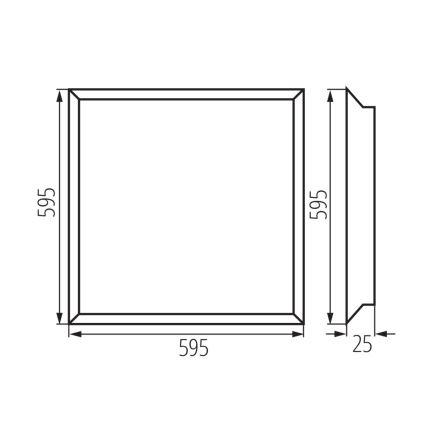 Panneau encastrable BLINGO LED/38W/230V 60x60 cm