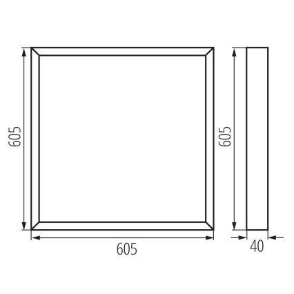 LED Bevestigd lichtpaneel BLINGO LED/34W/230V 4000K 60x60 cm