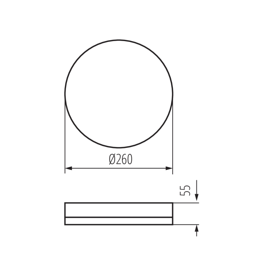 LED Werkverlichting plafond IPER LED/26W/230V IK10 IP65 rond wit