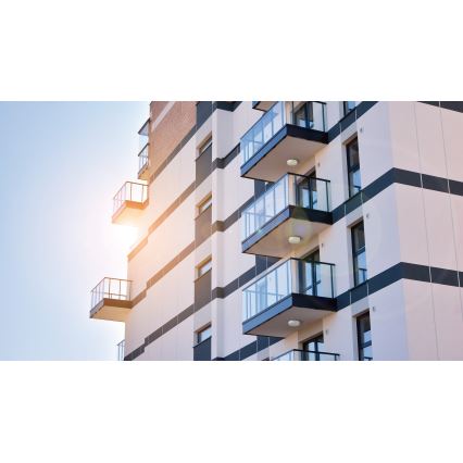 Plafonnier industriel avec détecteur de mouvement IPER LED/26W/230V IK10 IP65 arrondi blanc