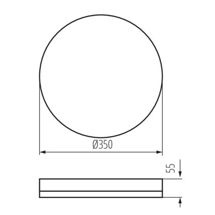 LED Werkverlichting plafond met bewegingssensor IPER LED/35W/230V IK10 IP65 rond wit