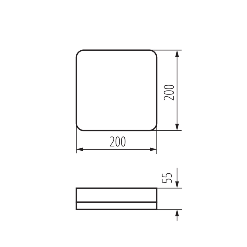 Plafonnier industriel avec détecteur de mouvement IPER LED/19W/230V IK10 IP65 carré blanc