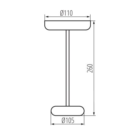 Kanlux 37310 - Lampe rechargeable à intensité variable FLUXY LED/1,7W/1800 mAh IP44 blanc