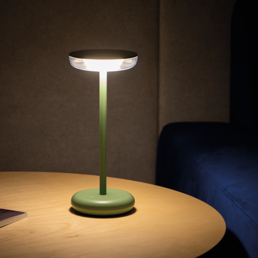 LED Dimbare oplaadbare lamp FLUXY LED/1,7W/1800 mAh IP44 groen