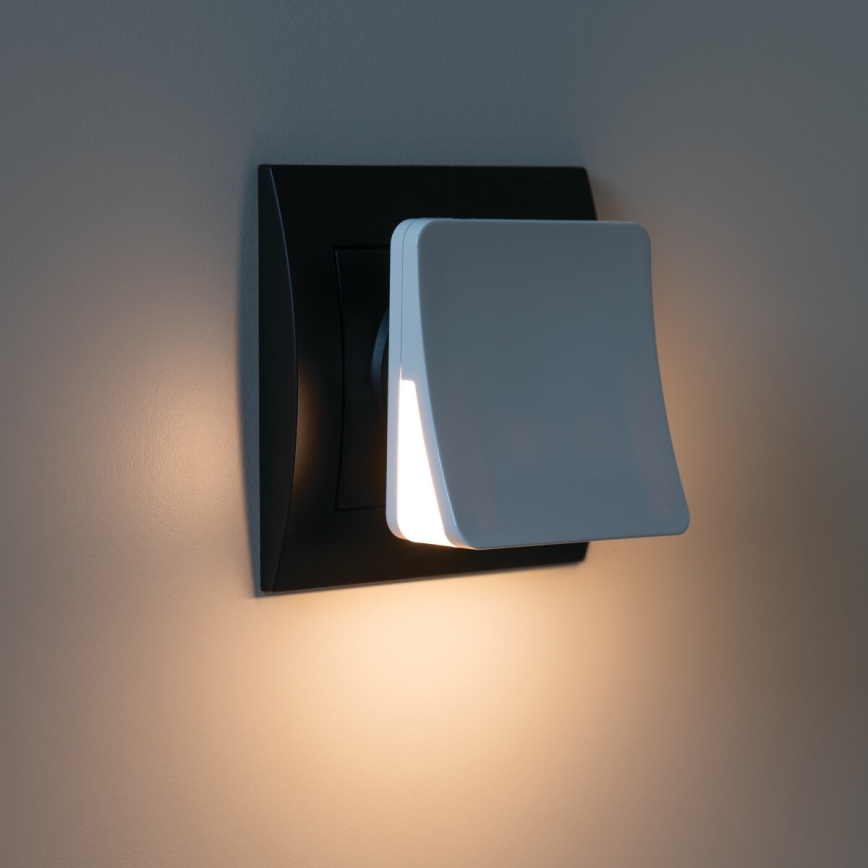 LED Veilleuse à capteur crépusculaire pour prise HOFI LED/0,28W/230V blanche