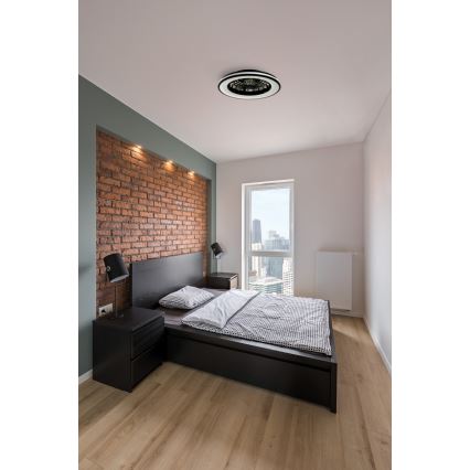 LED Dimbare plafondlamp met ventilator PLAVE LED/48W/230V 3000/4000/6500K + afstandsbediening