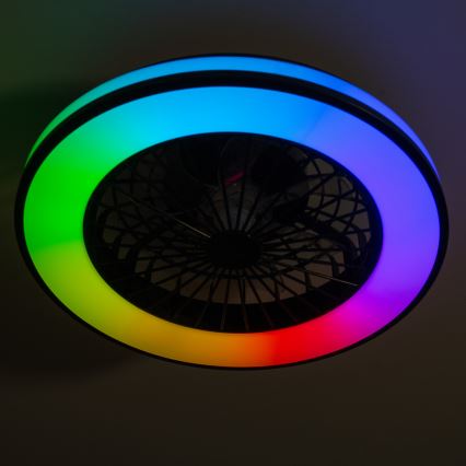 LED RGBW Dimbare plafondlamp met ventilator PLAVE LED/48W/230V 3000/4000/6500K + afstandsbediening