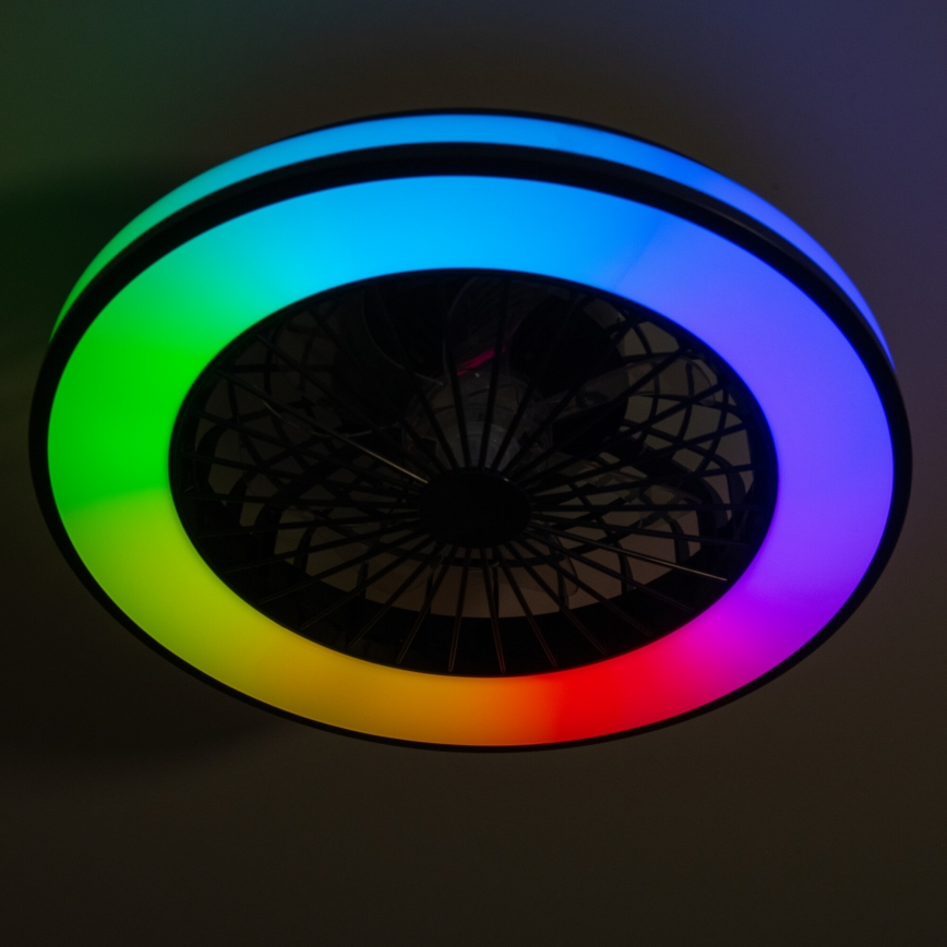 LED RGBW Dimbare plafondlamp met ventilator PLAVE LED/48W/230V 3000/4000/6500K + afstandsbediening