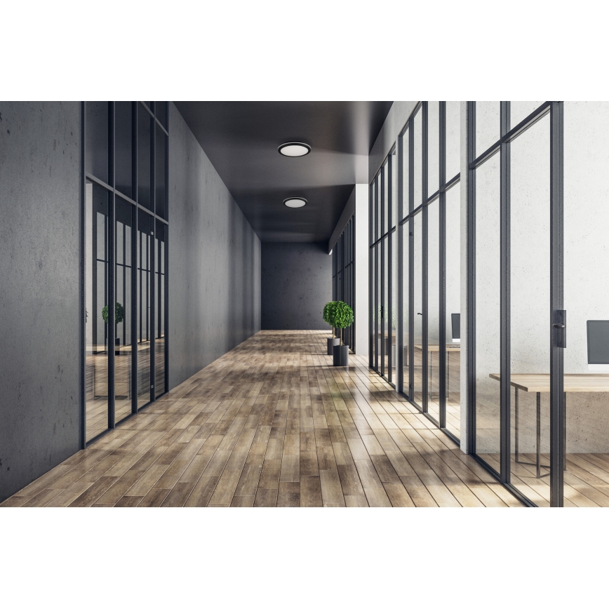 Plafonnier extérieur BENO ECO LED/20W/230V 3000/4000/6500K d. 20 cm IP65 noir