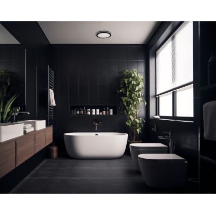 Plafonnier extérieur BENO ECO LED/20W/230V 3000/4000/6500K d. 20 cm IP65 noir