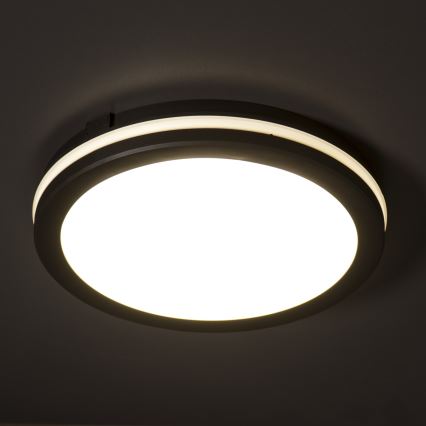 Plafonnier extérieur BENO ECO LED/20W/230V 3000/4000/6500K d. 20 cm IP65 noir