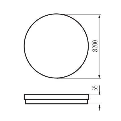 Plafonnier extérieur BENO ECO LED/20W/230V 3000/4000/6500K d. 20 cm IP65 noir