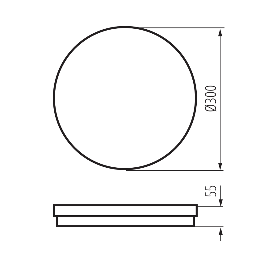 LED Plafondlamp voor buiten BENO E LED/30W/230V 3000/4000/6500K diameter 30 cm IP65 wit