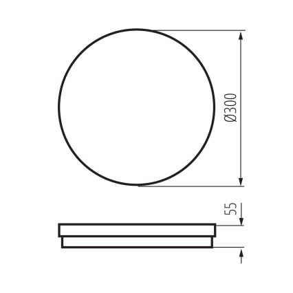 LED Plafondlamp voor buiten BENO ECO LED/30W/230V 3000/4000/6500K diameter 30 cm IP65 wit